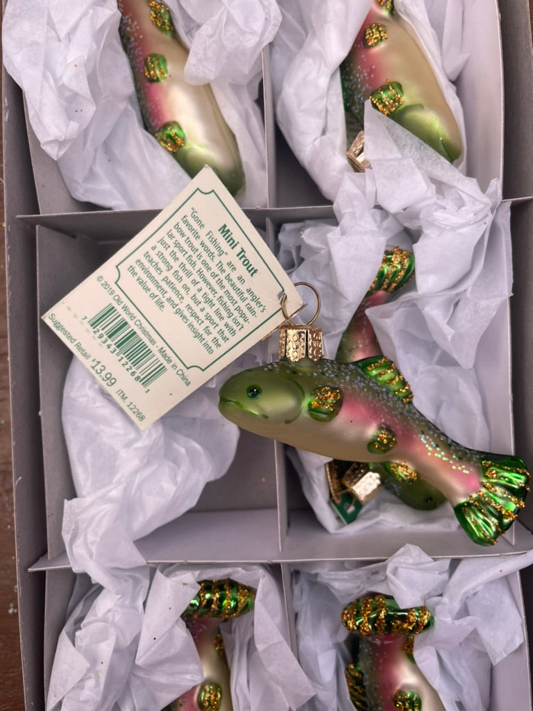 Mini Trout Old World Christmas Ornament