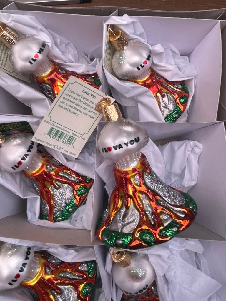 Lava Lamp "I Lava You" Old World Christmas Ornament