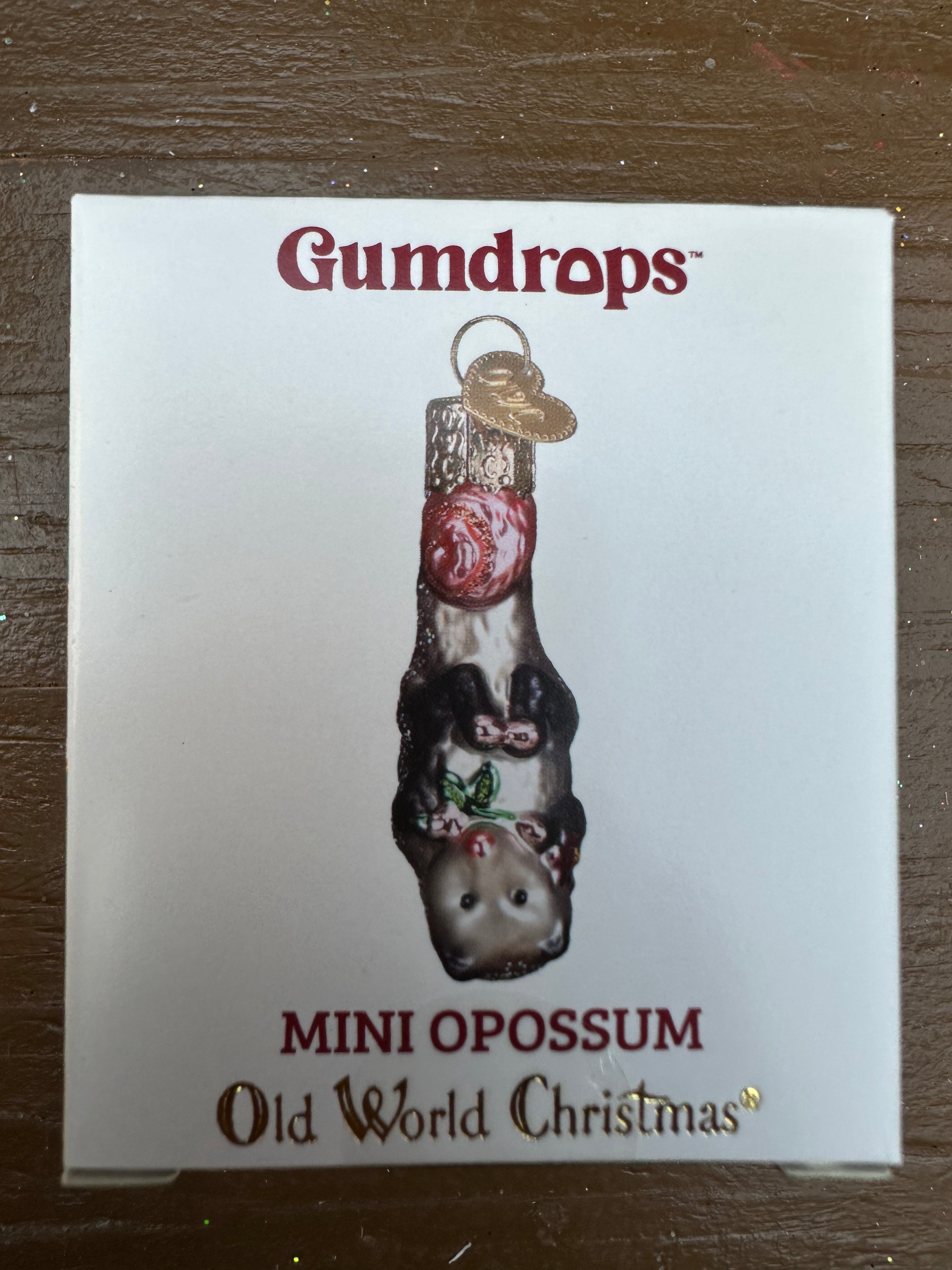 Mini Opossum Old World Christmas Ornament