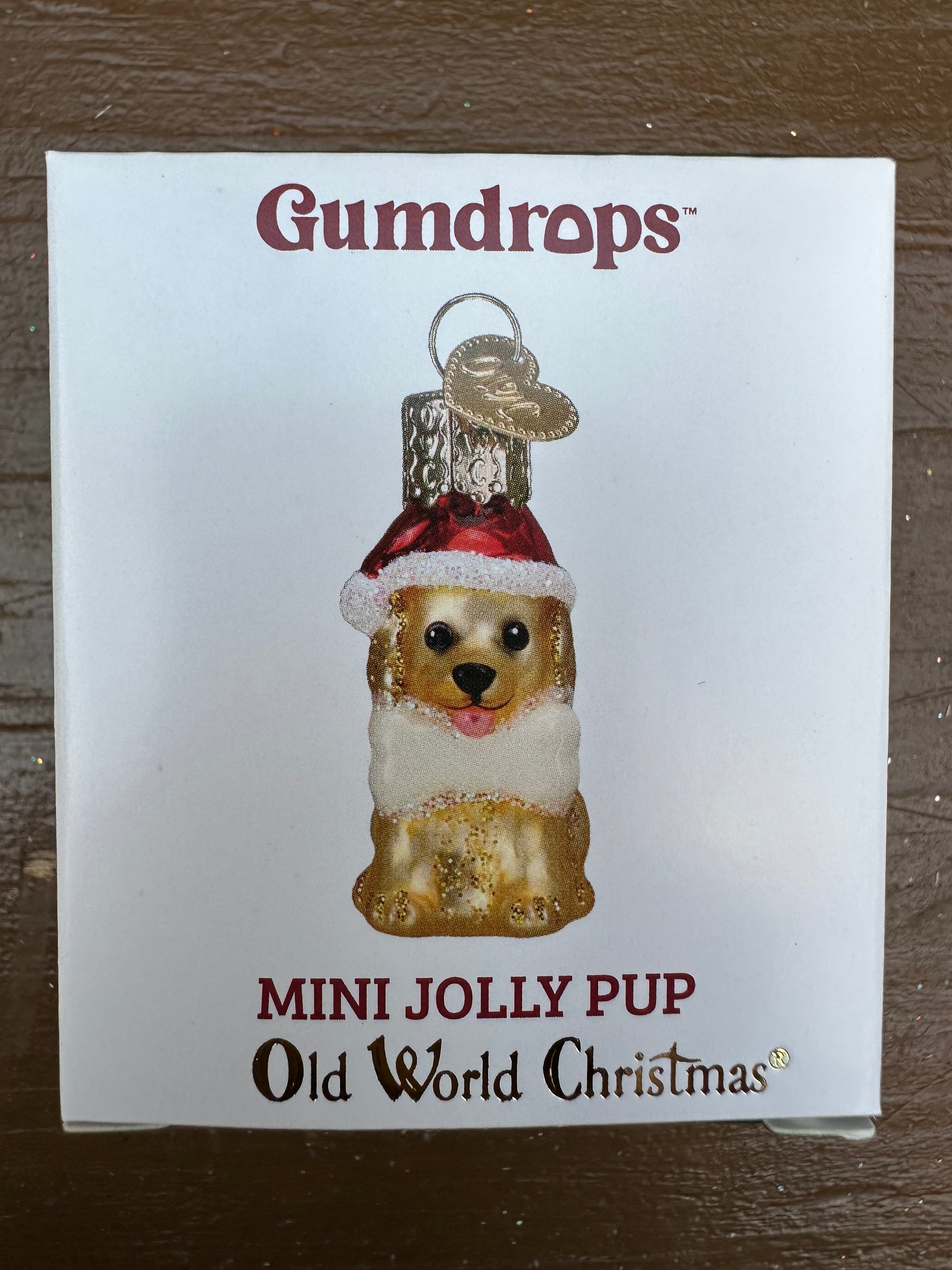 Mini Jolly Pup Old World Christmas Ornament
