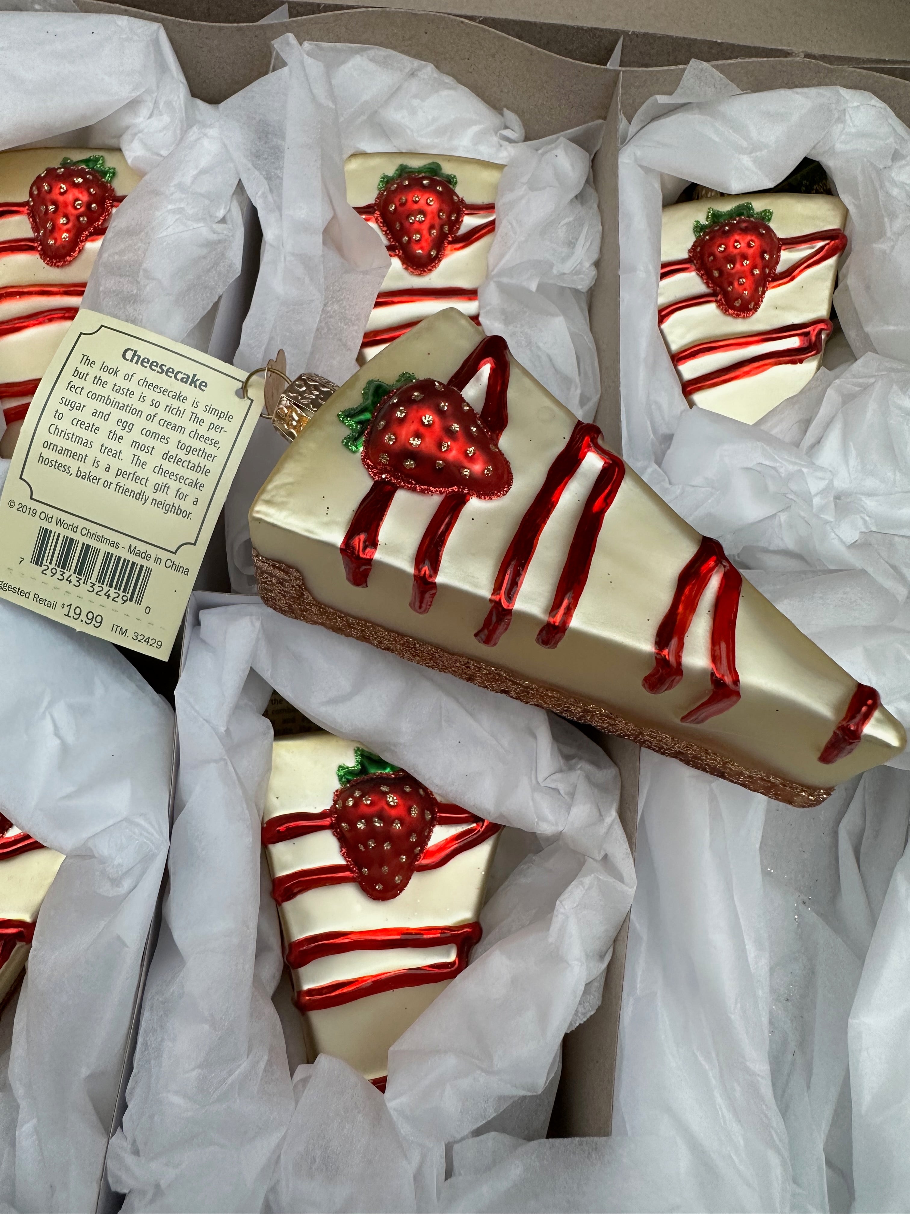 Cheesecake Old World Christmas Ornament