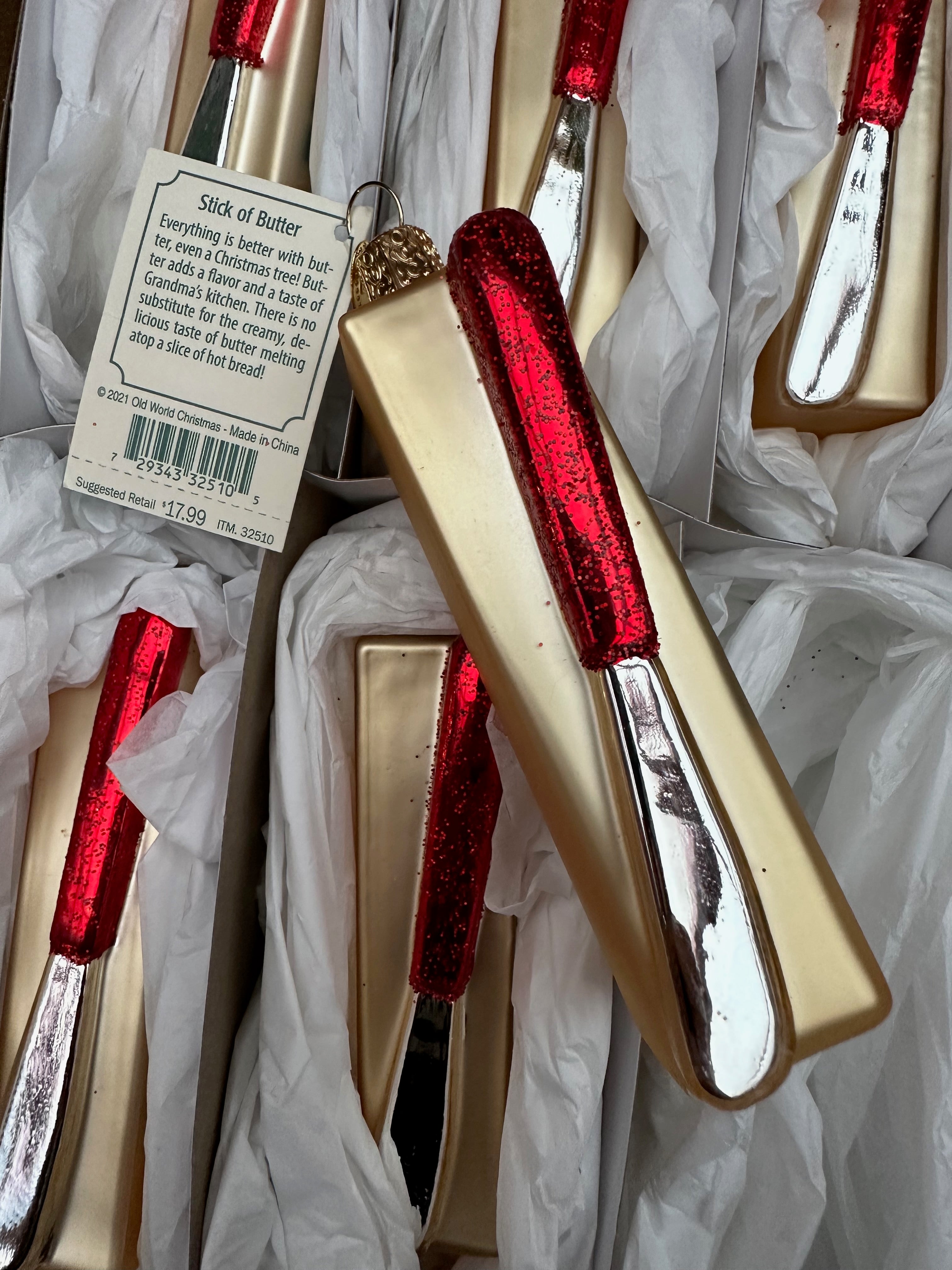 Stick of Butter Old World Christmas Ornament