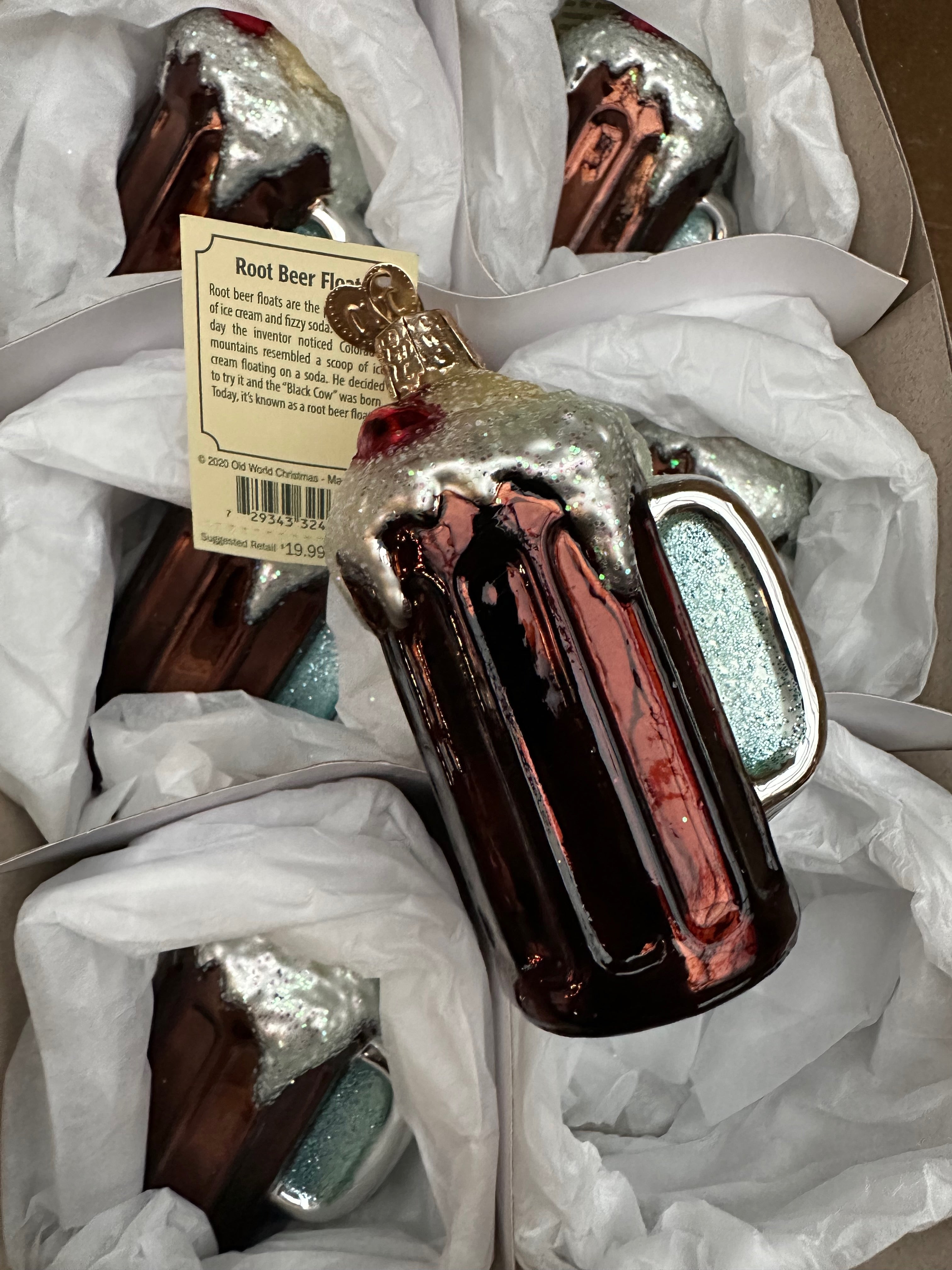 Root Beer Float Old World Christmas Ornament