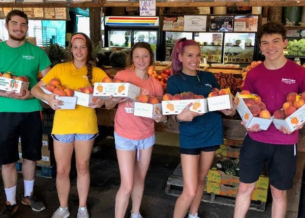 The Summit team at the market