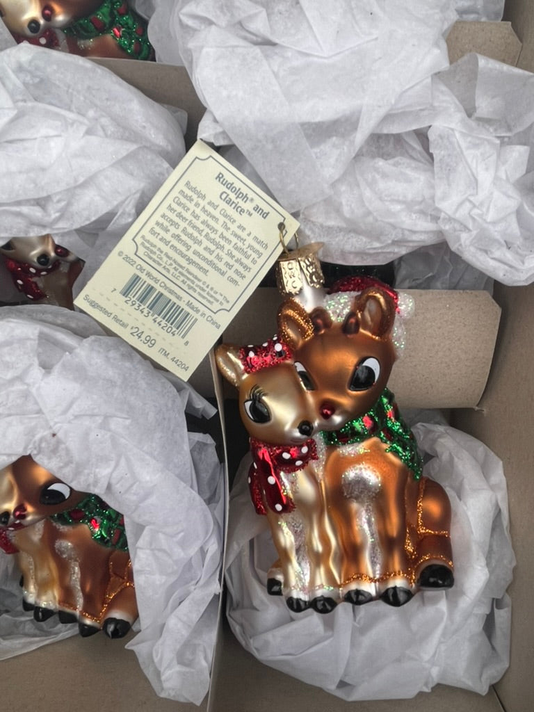 Rudolph and Clarice Old World Christmas Ornament