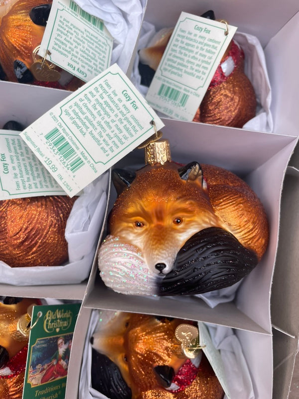 Cozy Fox Old World Christmas Ornament