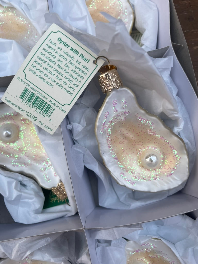 Oyster with Pearl Old World Christmas Ornament