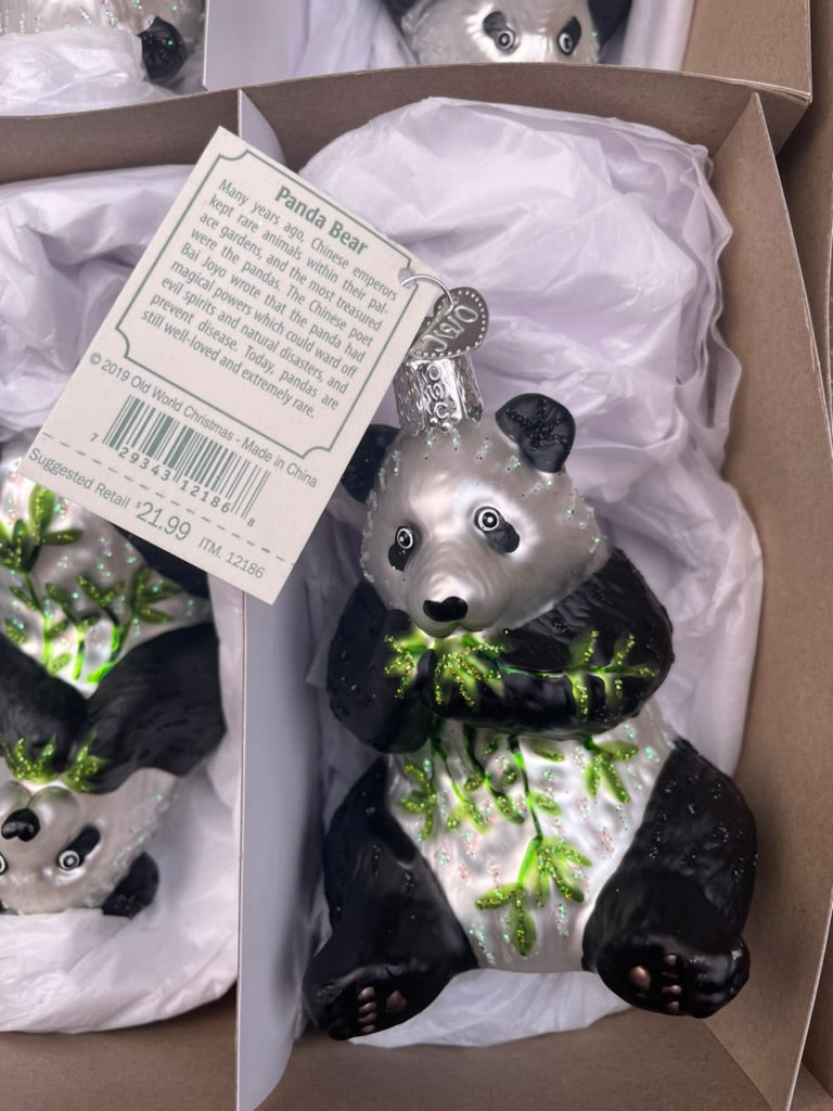 Panda Bear Old World Christmas Ornament