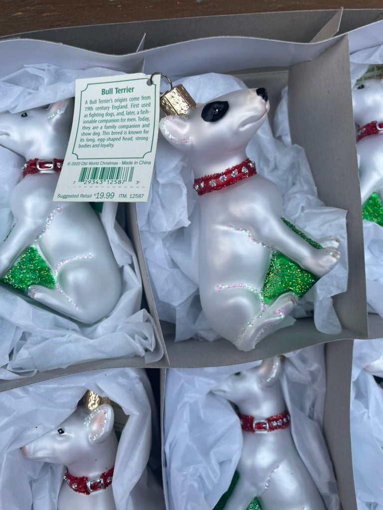 Bull Terrier Old World Christmas Ornament