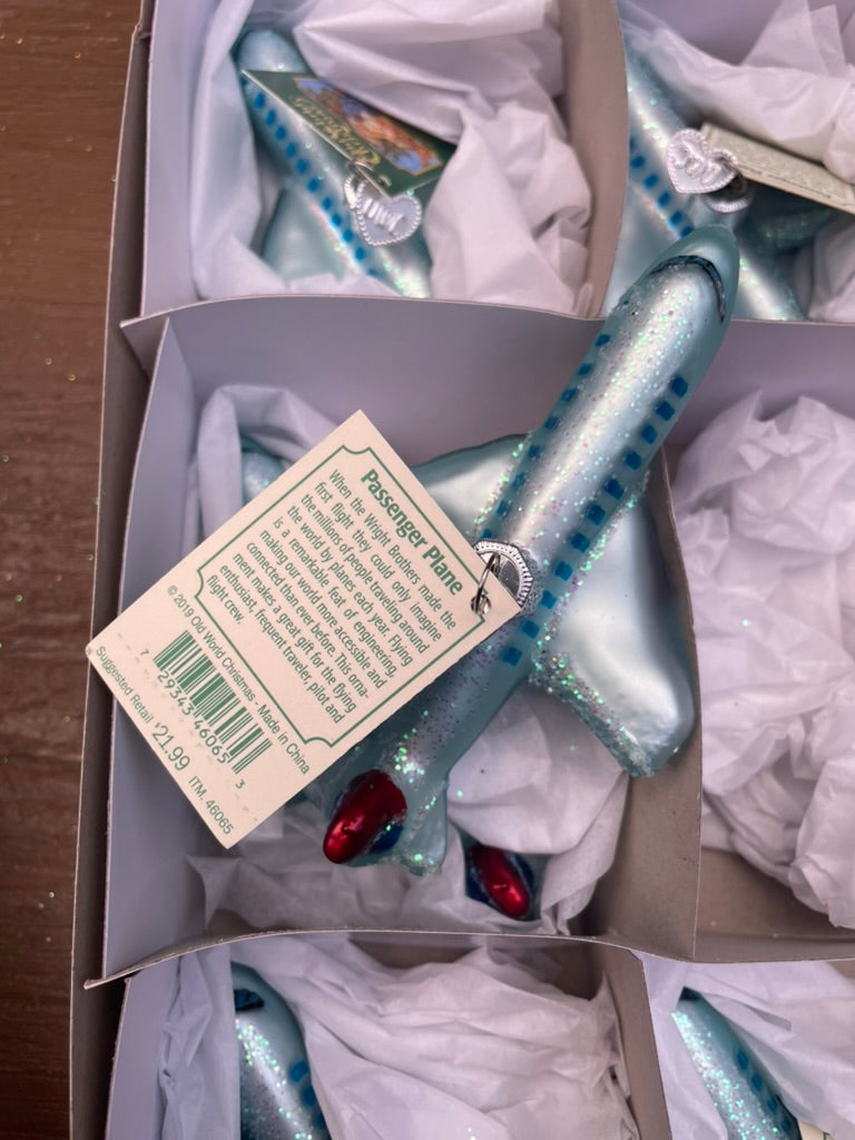 Passenger Plane Old World Christmas Ornament