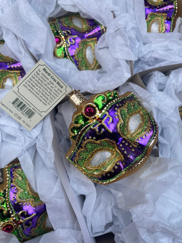 Mardi Gras Mask Old World Christmas Ornament