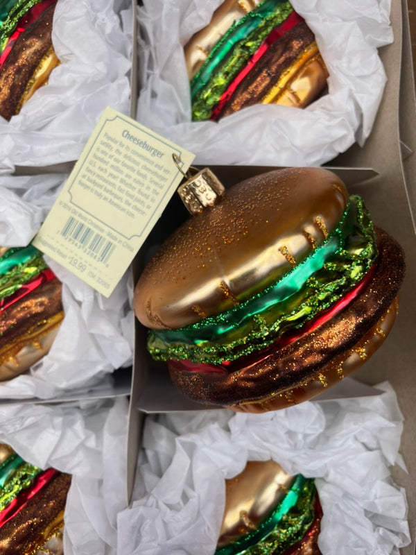 Cheeseburger Old World Christmas  Ornament