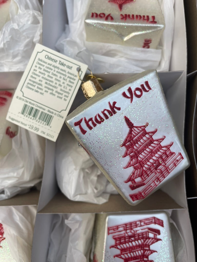 Chinese Take-Out Old World Christmas Ornament