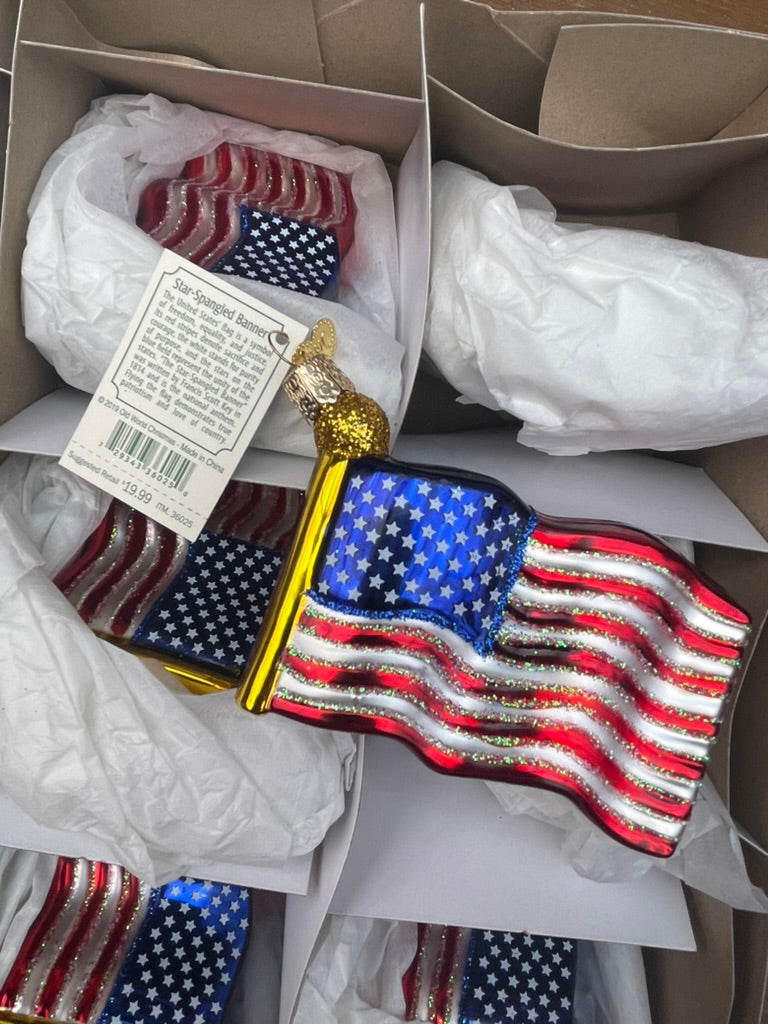 Stars Spangled Banner Old World Christmas Ornament
