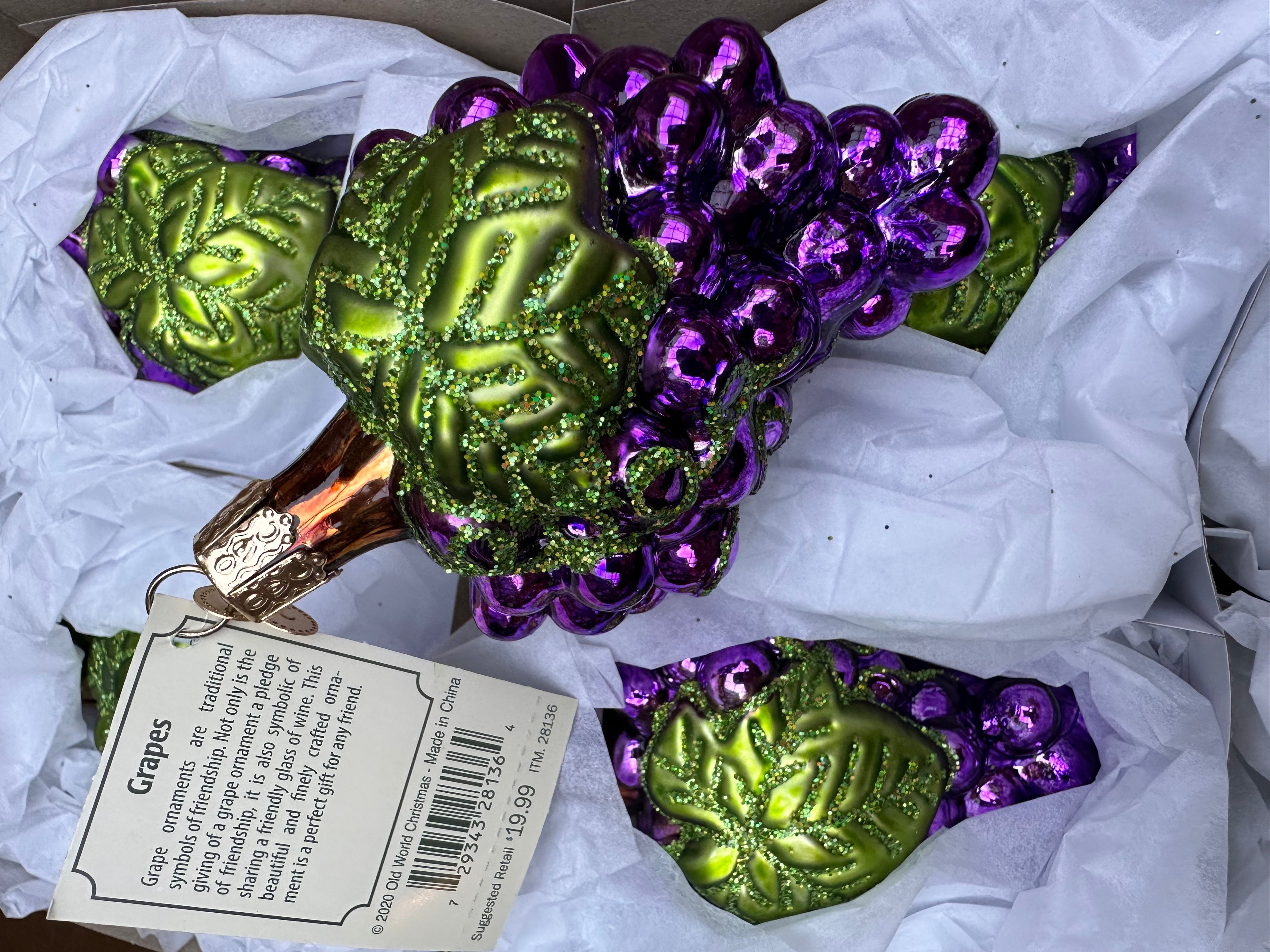 Grapes Old World Christmas Ornament