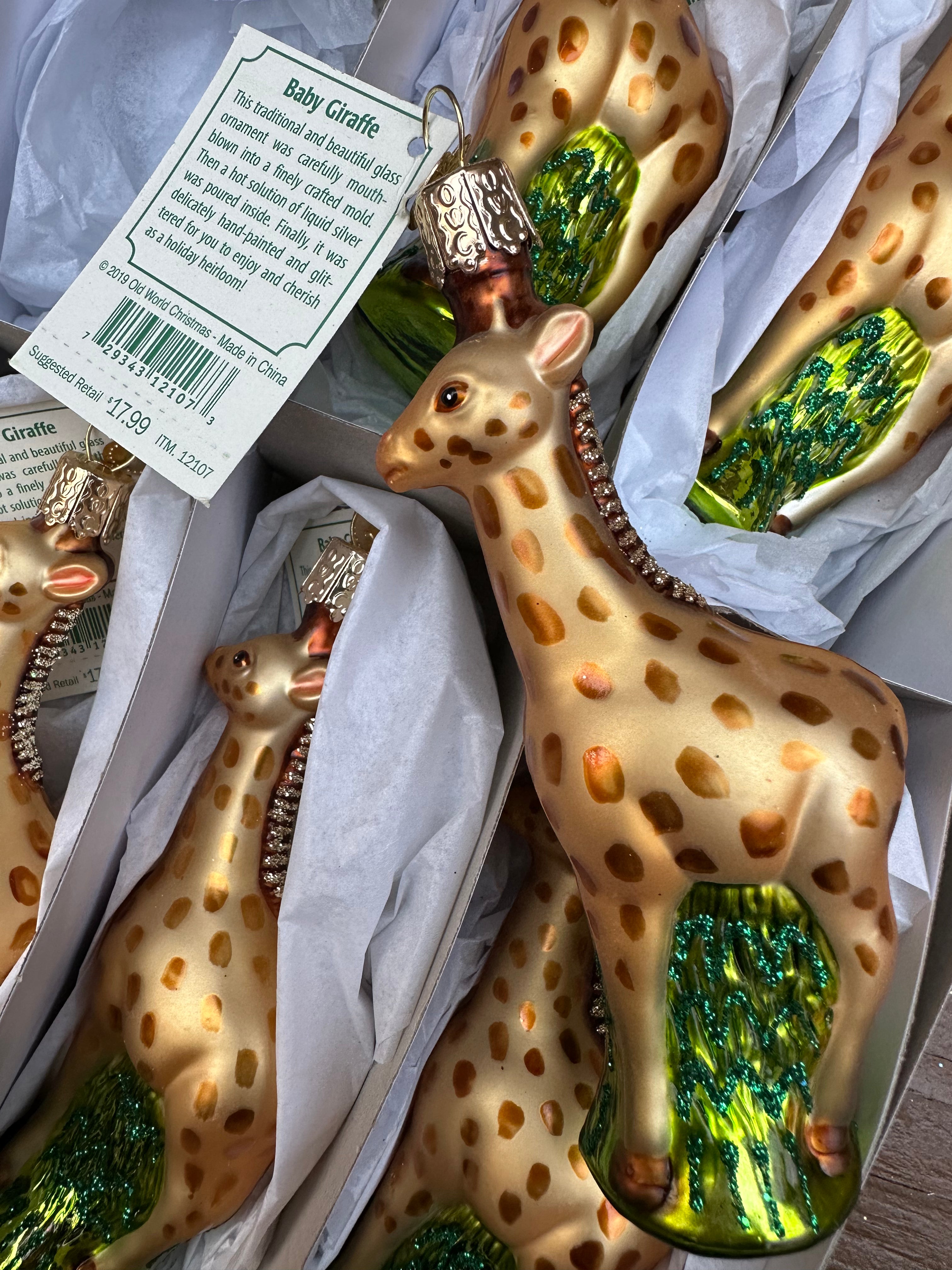 Baby Giraffe Old World Christmas Ornament