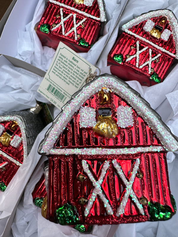 Barn Old World Christmas Ornament