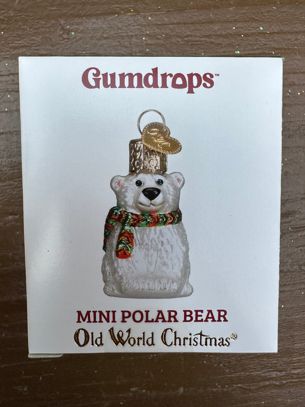 Mini Polar Bear Old World Christmas Ornament