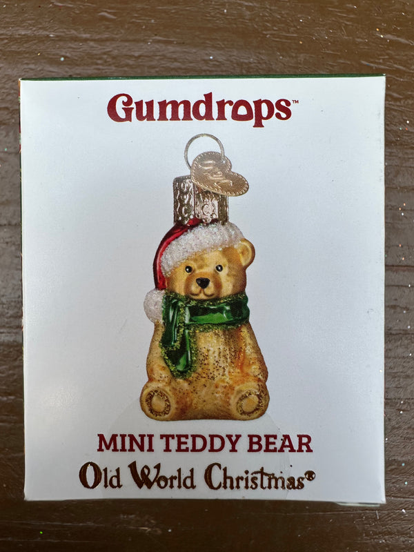 Mini Teddy Bear Old World Christmas Ornament