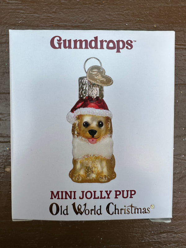 Mini Jolly Pup Old World Christmas Ornament