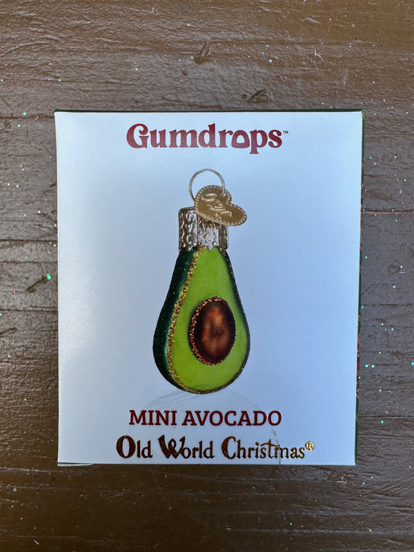 Mini Avocado Old World Christmas Ornament