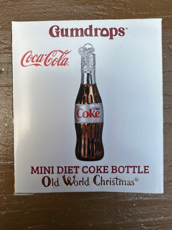 Mini Diet Coke Bottle Old World Christmas Ornament