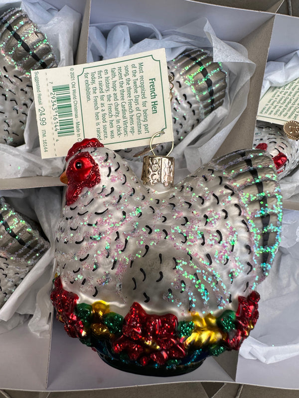 French Hen Old World Christmas Ornament