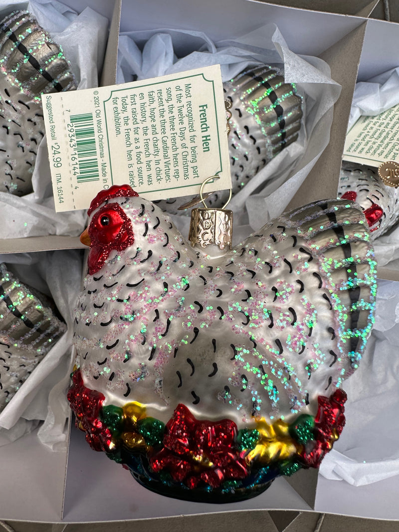 French Hen Old World Christmas Ornament