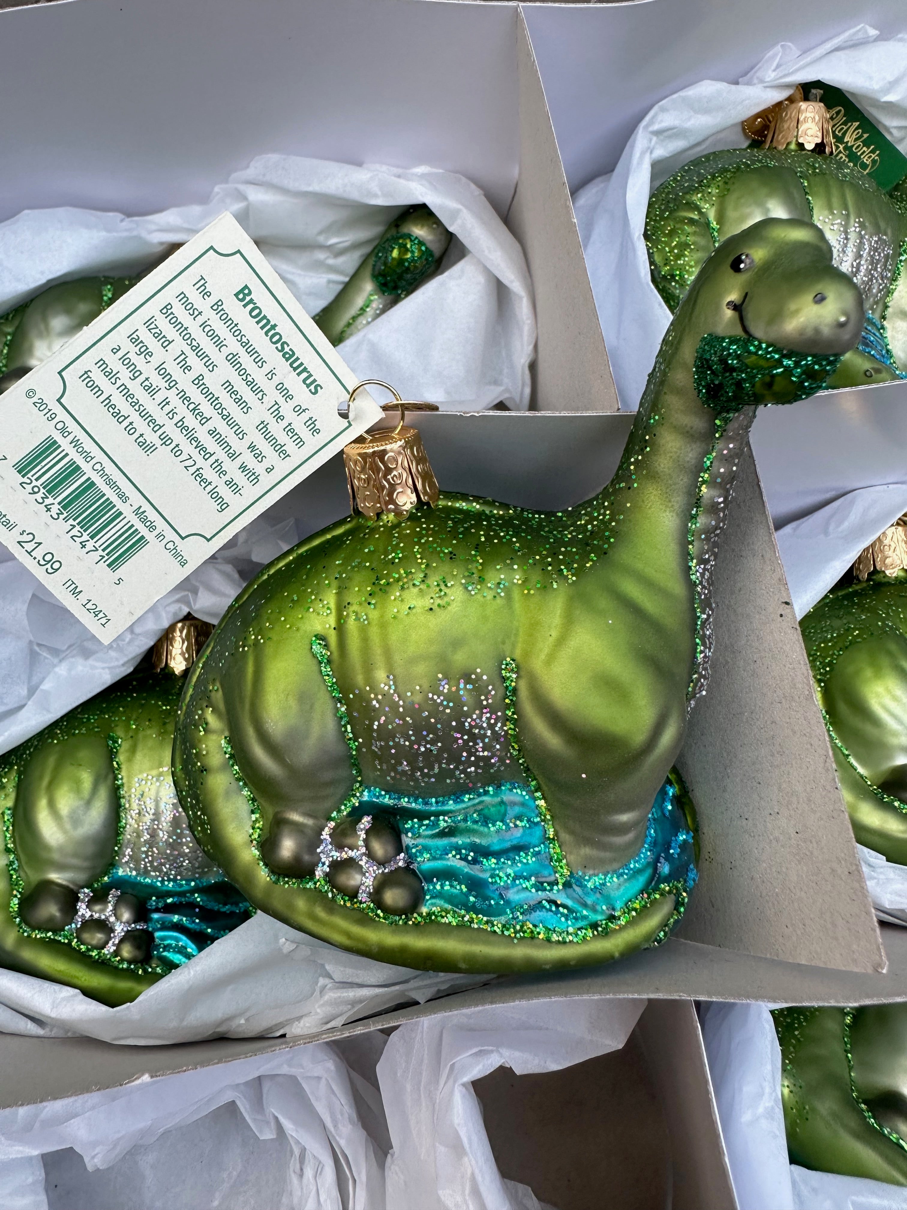 Brontosaurus Old World Christmas Ornament