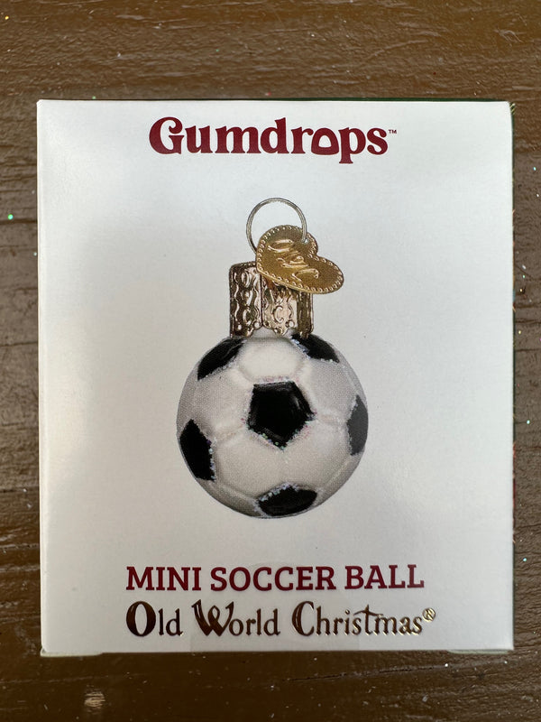 Mini Soccer Ball Old World Christmas Ornament