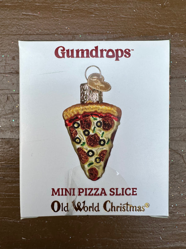 Mini Pizza Slice Old World Christmas Ornament