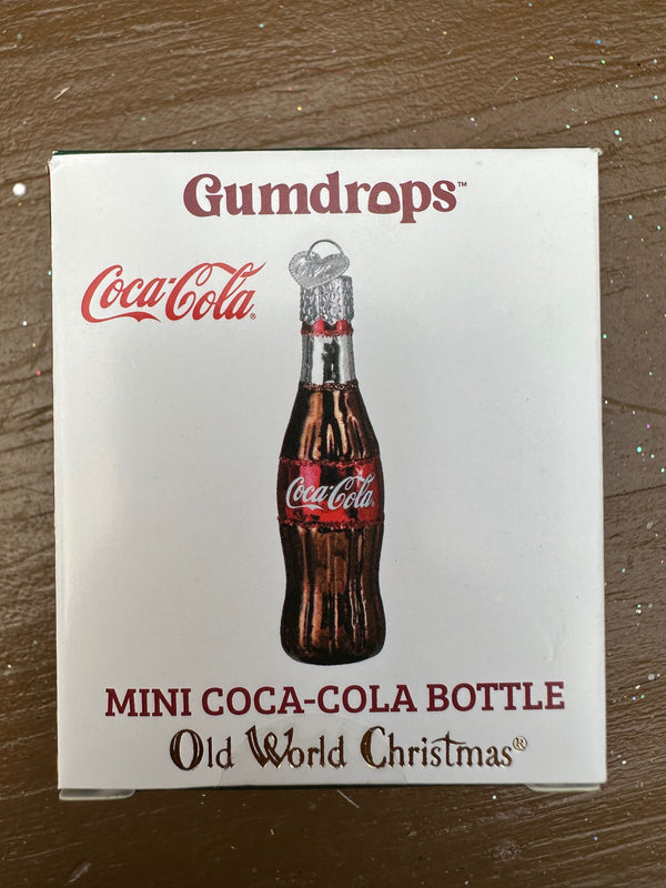 Mini Coca-Cola Bottle Old World Christmas Ornament