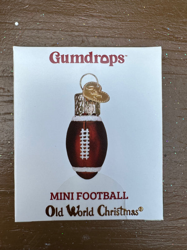 Mini Football Old World Christmas Ornament