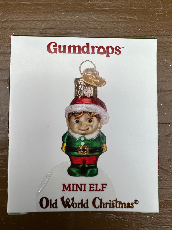 Mini Elf Old World Christmas Ornament