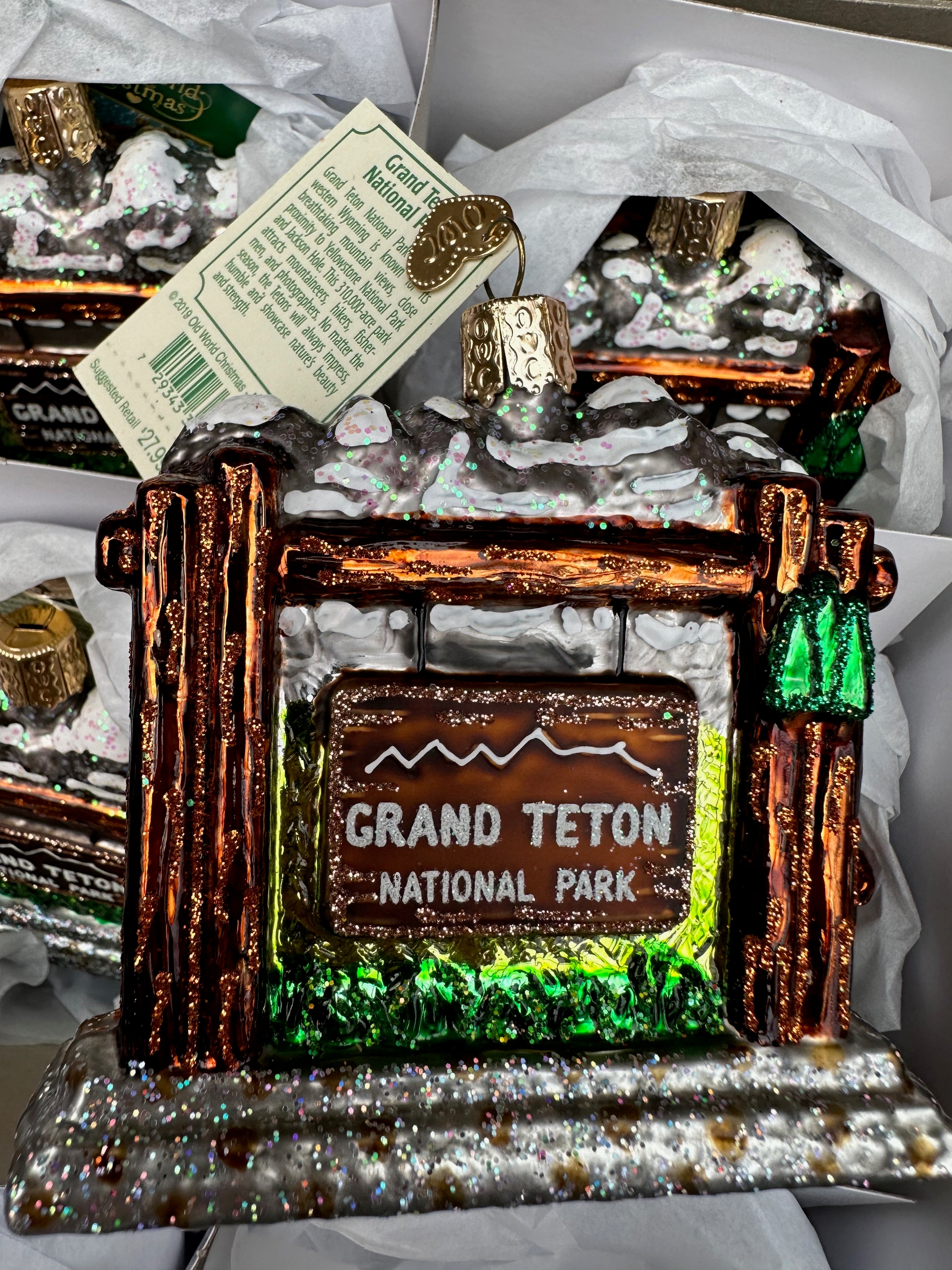 Grand Teton National Park Old World Christmas Ornament