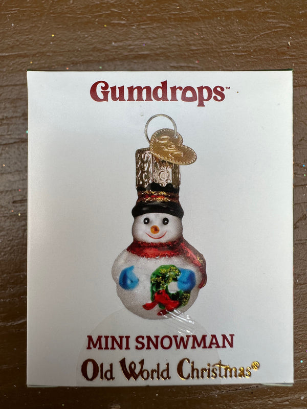 Mini Snowman Old World Christmas Ornament