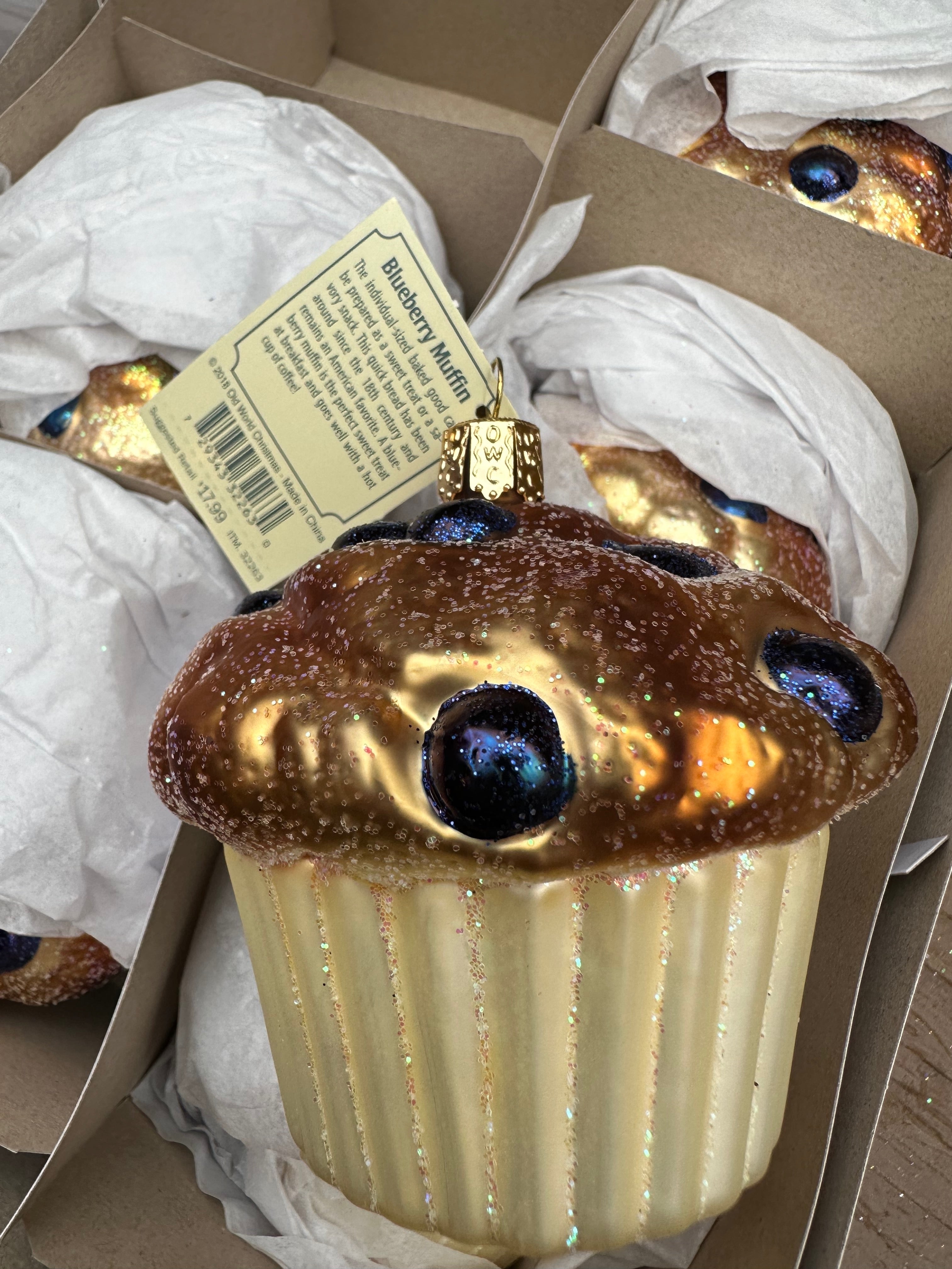 Blueberry Muffin Old World Christmas Ornament