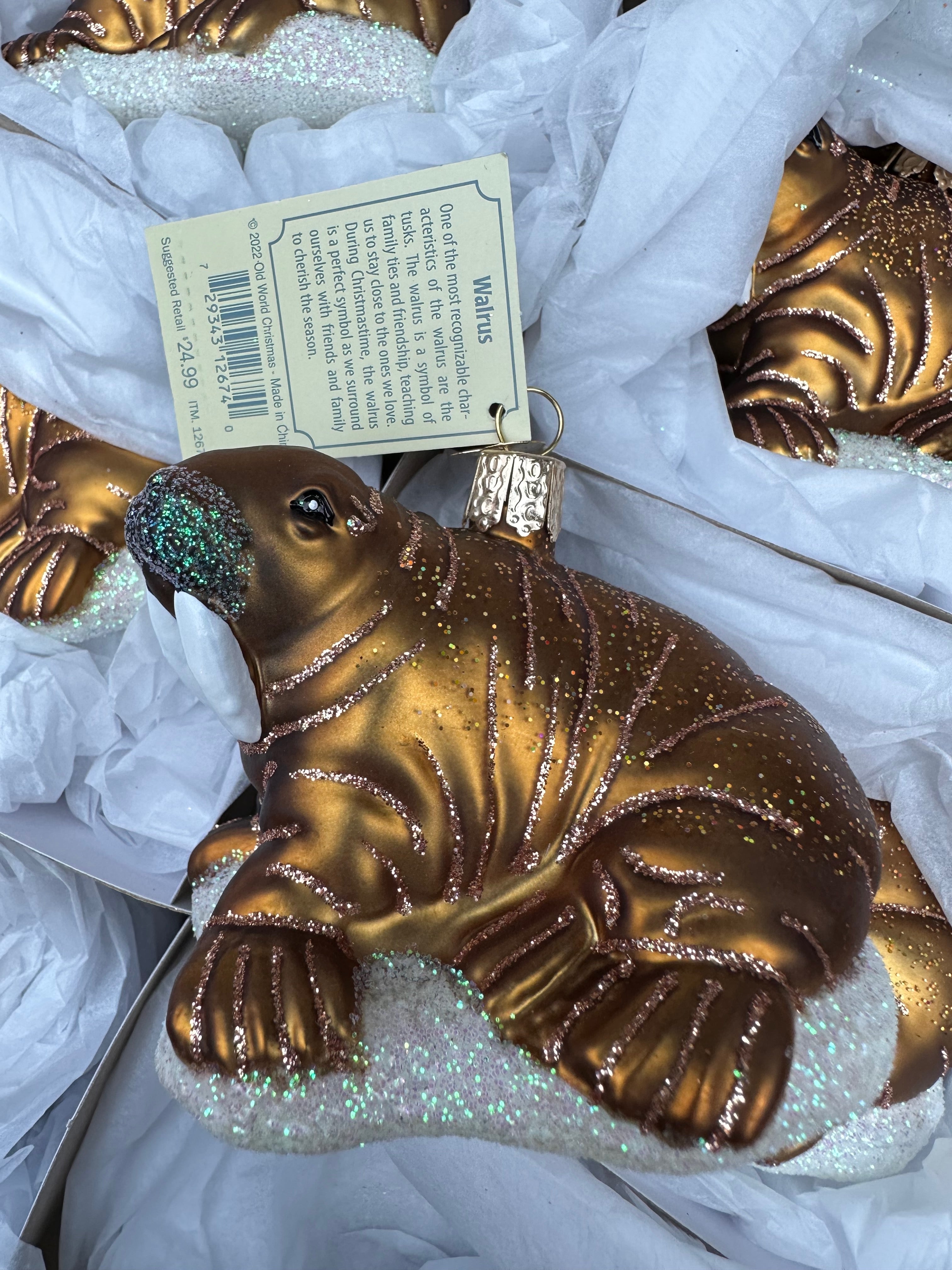 Walrus Old World Christmas Ornament