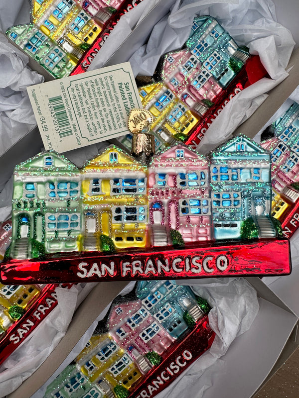 San Francisco Painted Ladies Old World Christmas Ornament