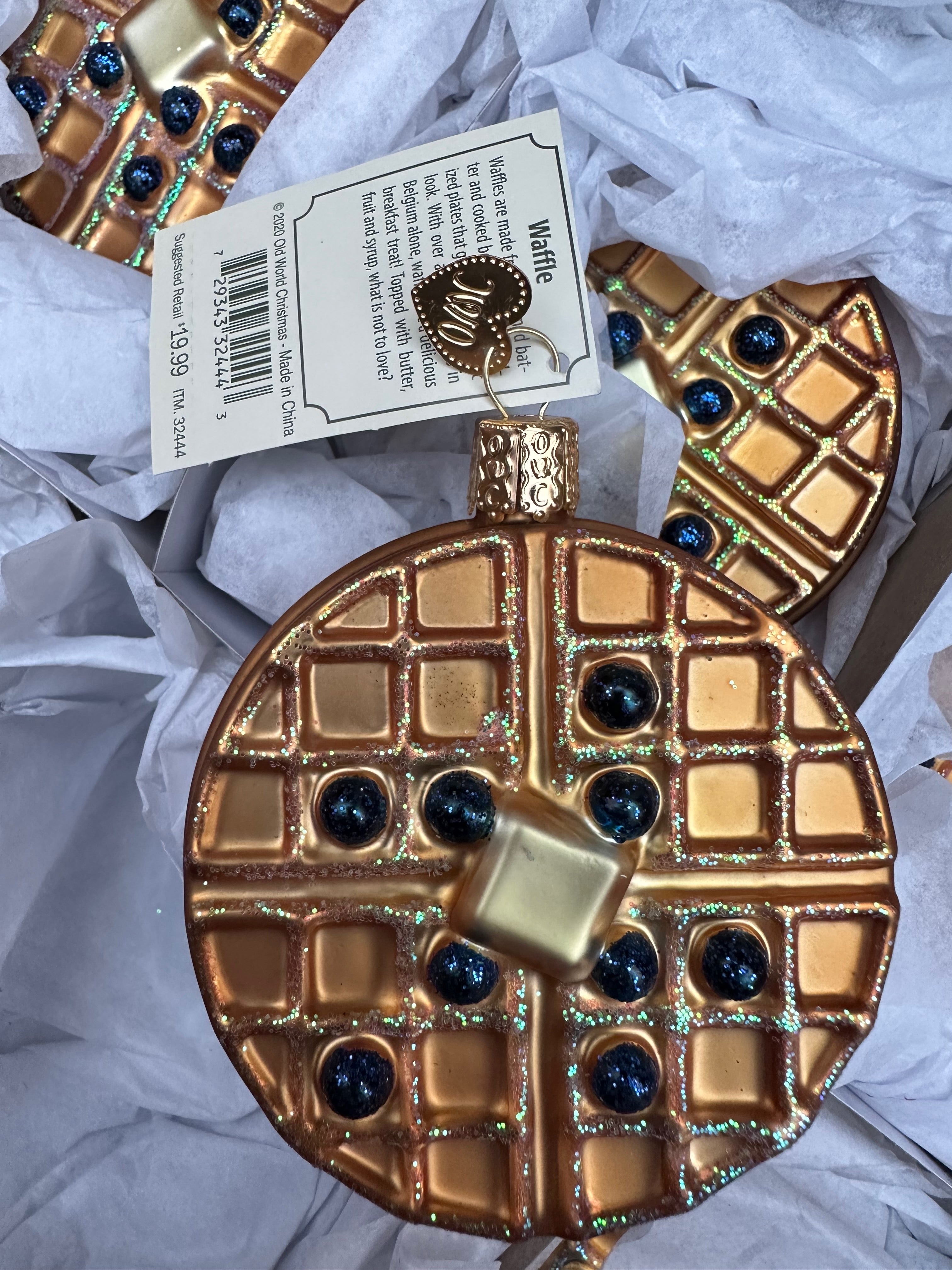 Waffle Old World Christmas Ornament
