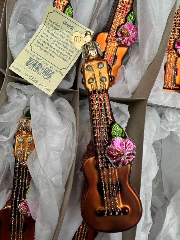 Ukulele Old World Christmas Ornament