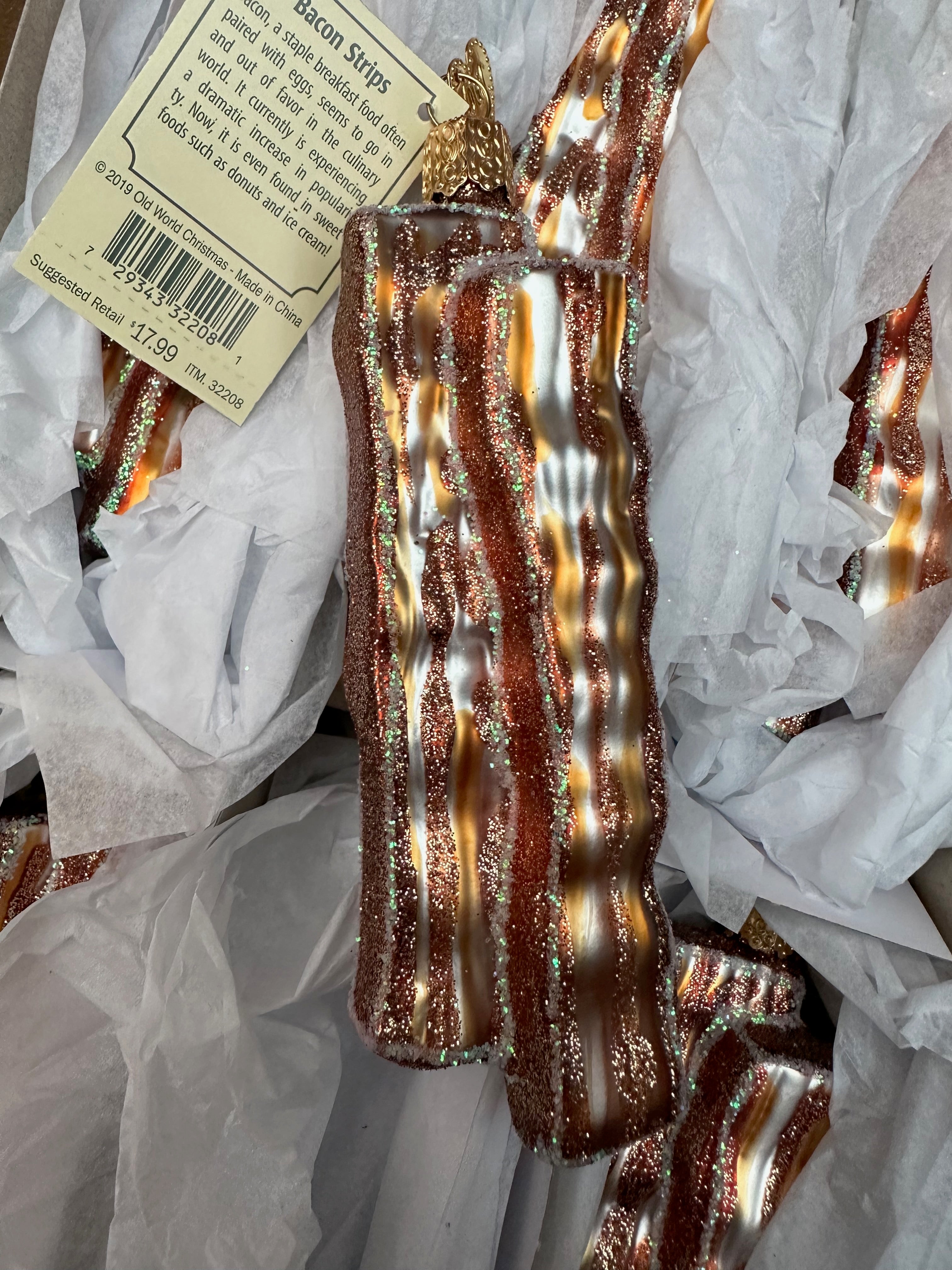 Bacon Strips Old World Christmas Ornament