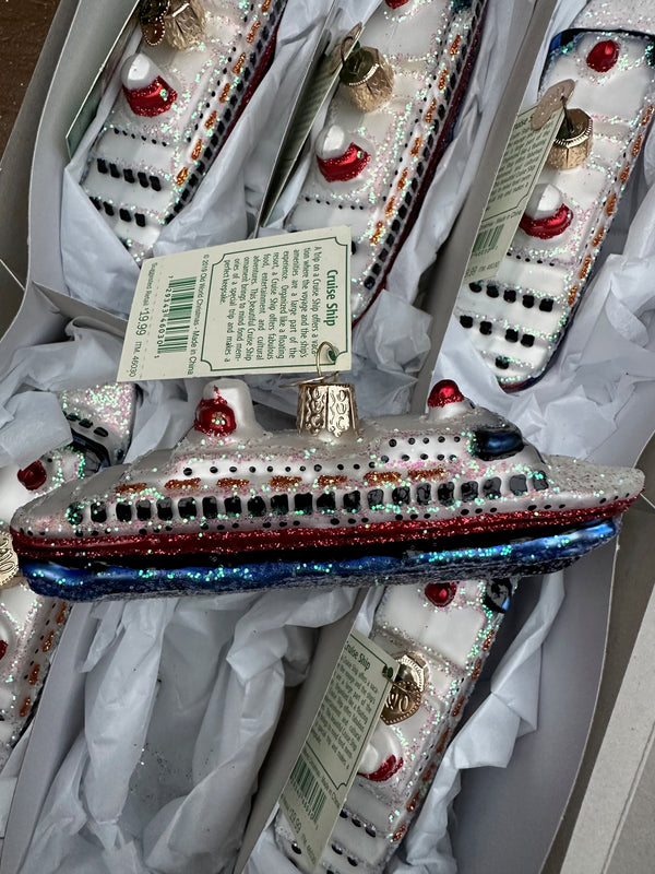 Cruise Ship Old World Christmas Ornament