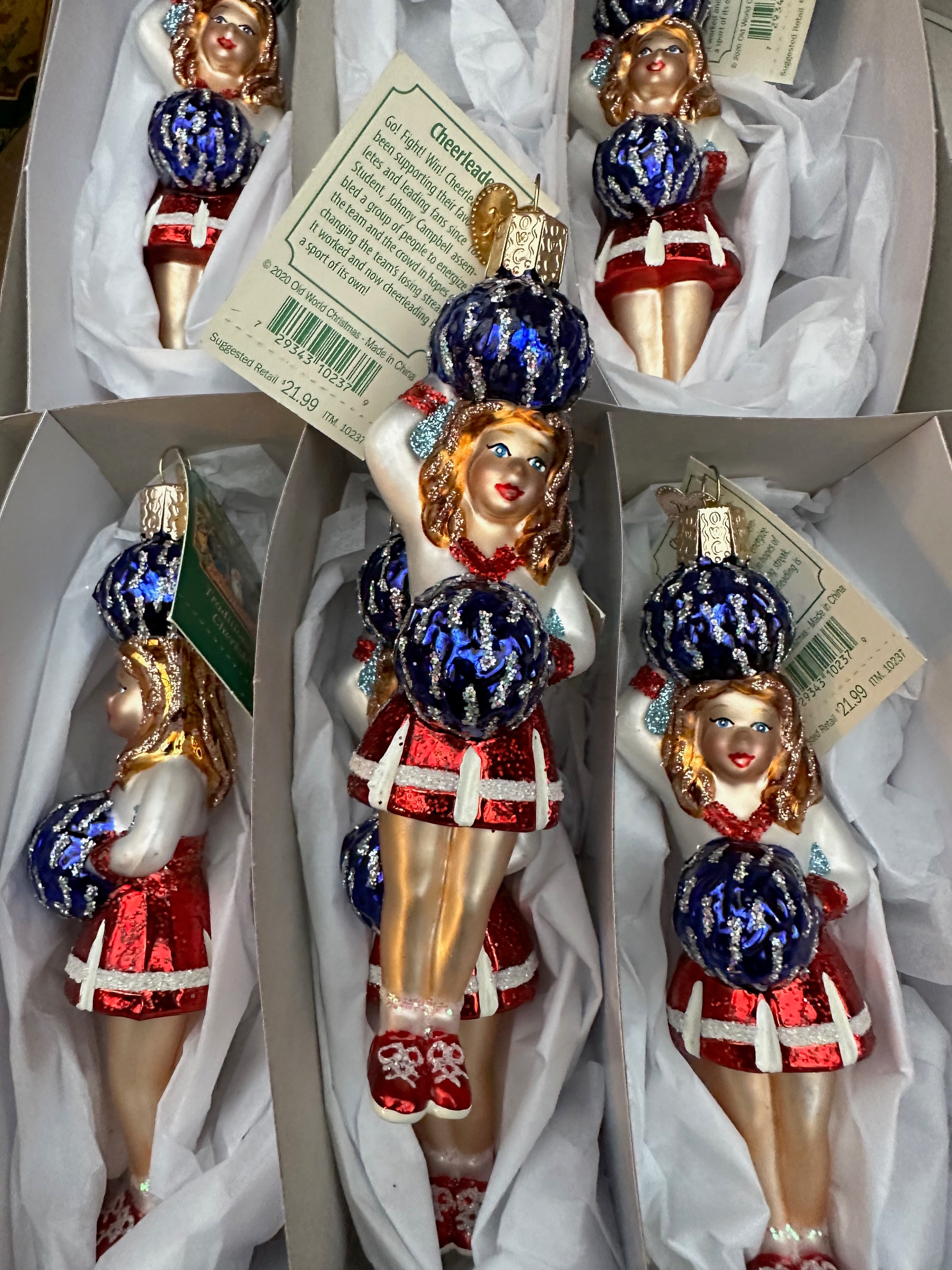 Cheerleader Old World Christmas Ornament