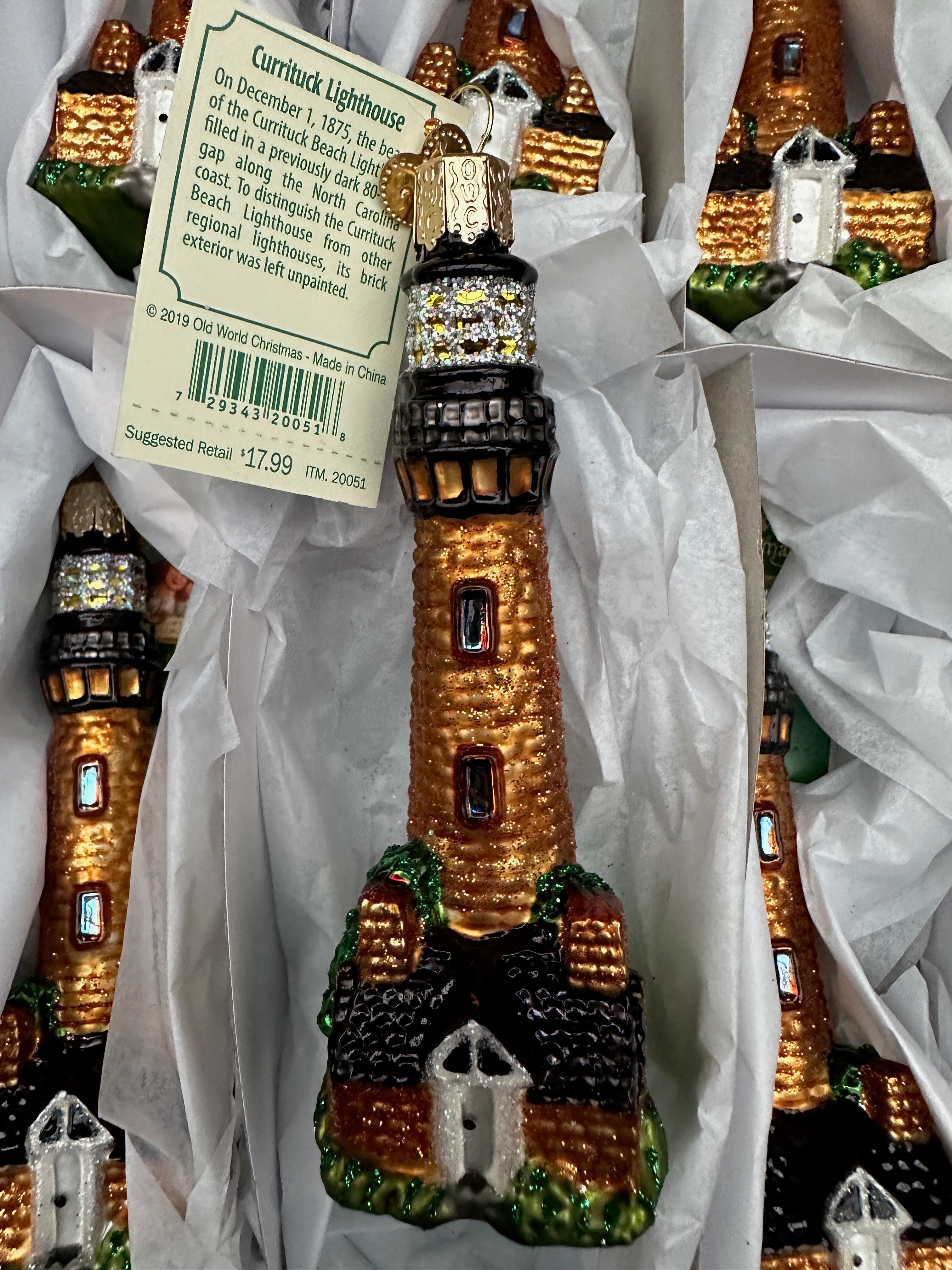 Currituck Lighthouse Old World Christmas Ornament