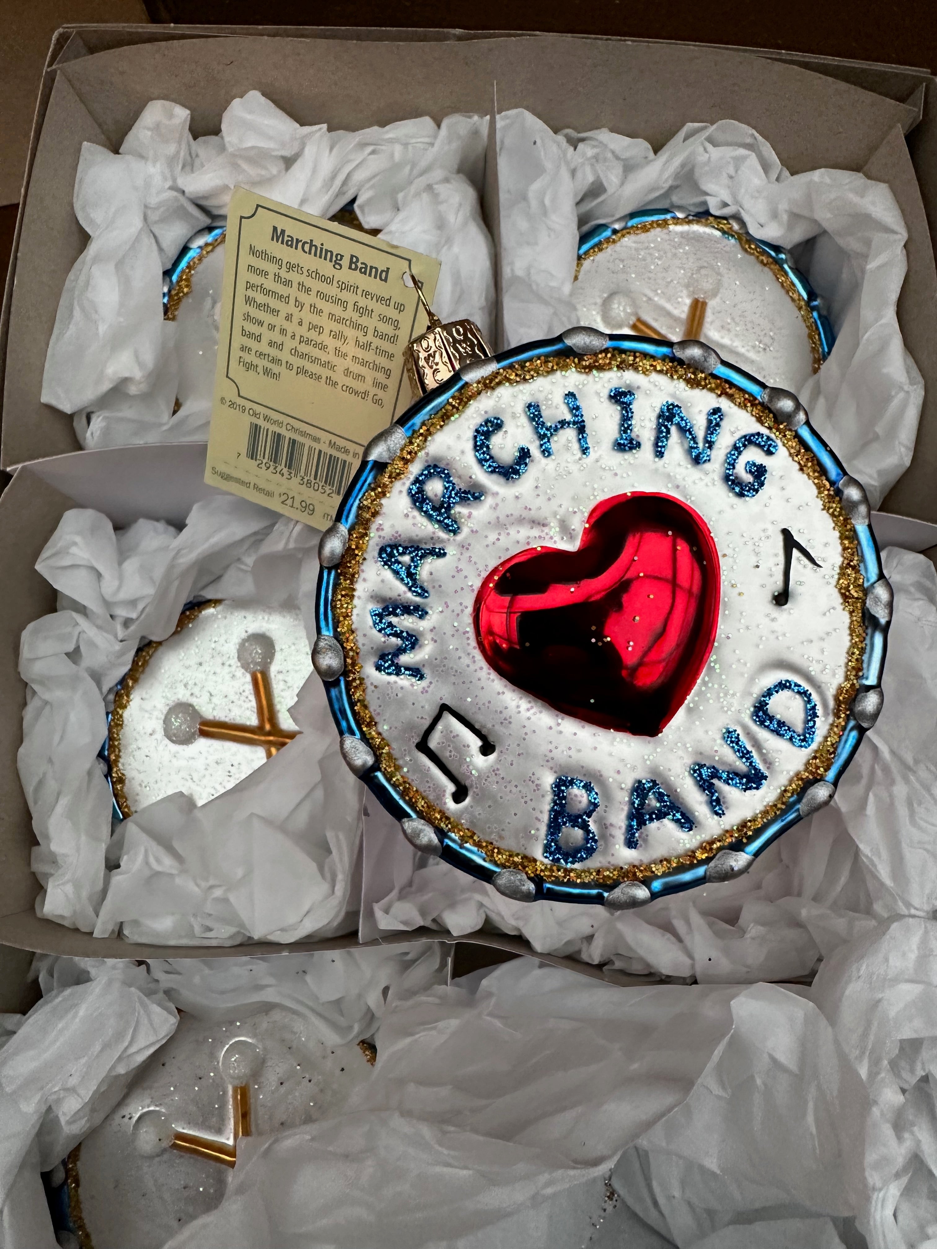 Marching Band Old World Christmas Ornament
