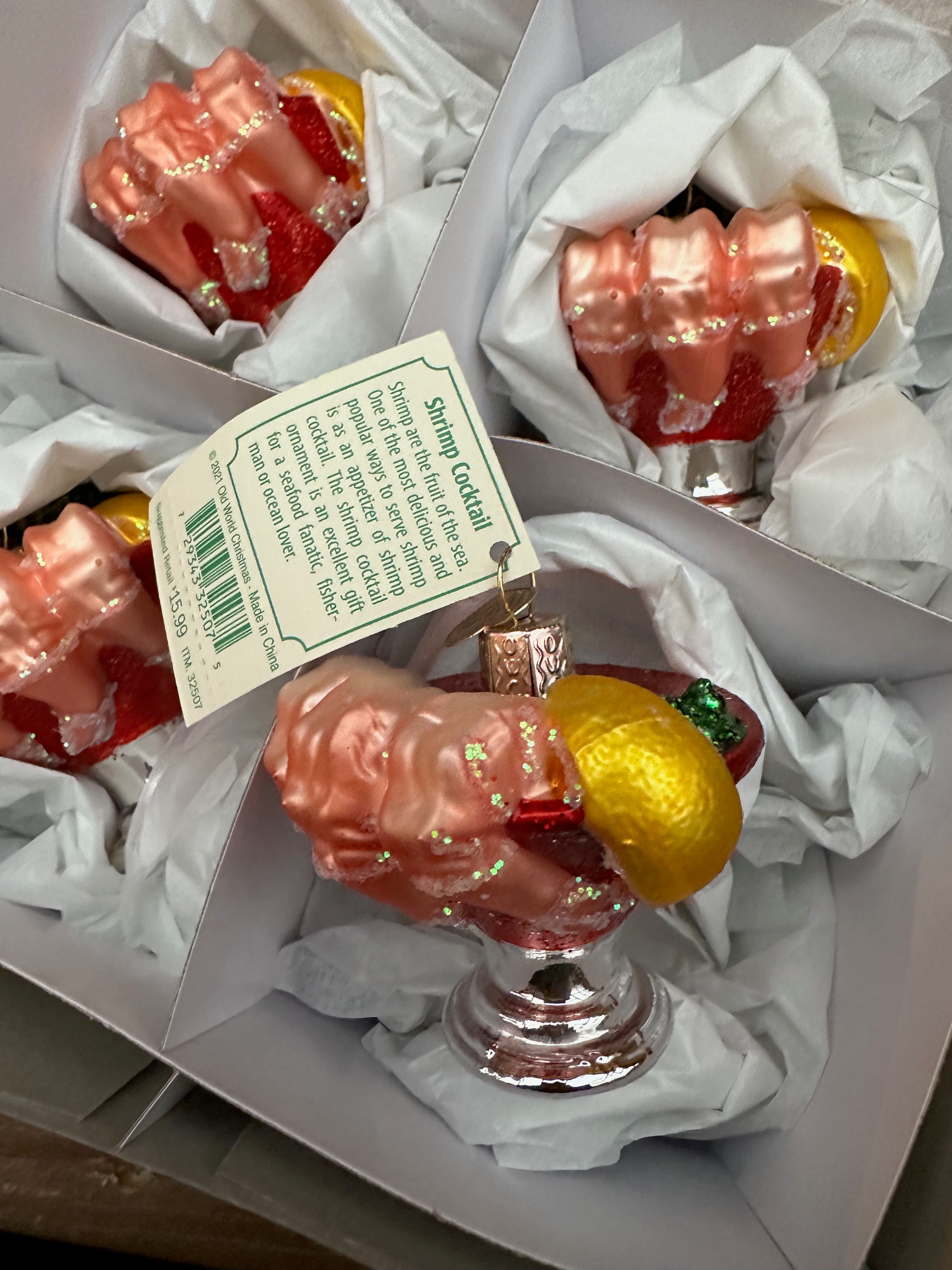 Shrimp Cocktail Old World Christmas Ornament