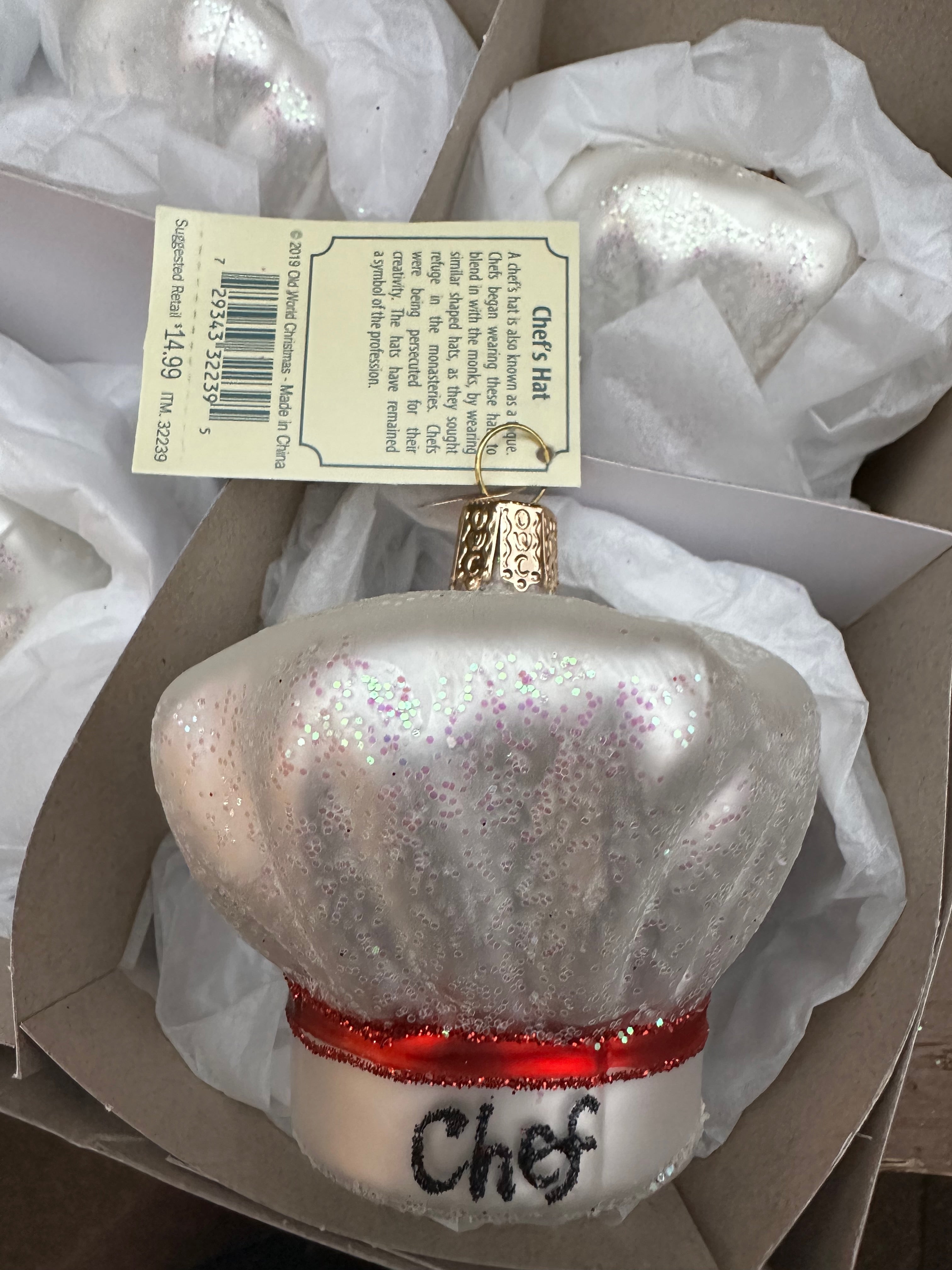 Chef's Hat Old World Christmas Ornament