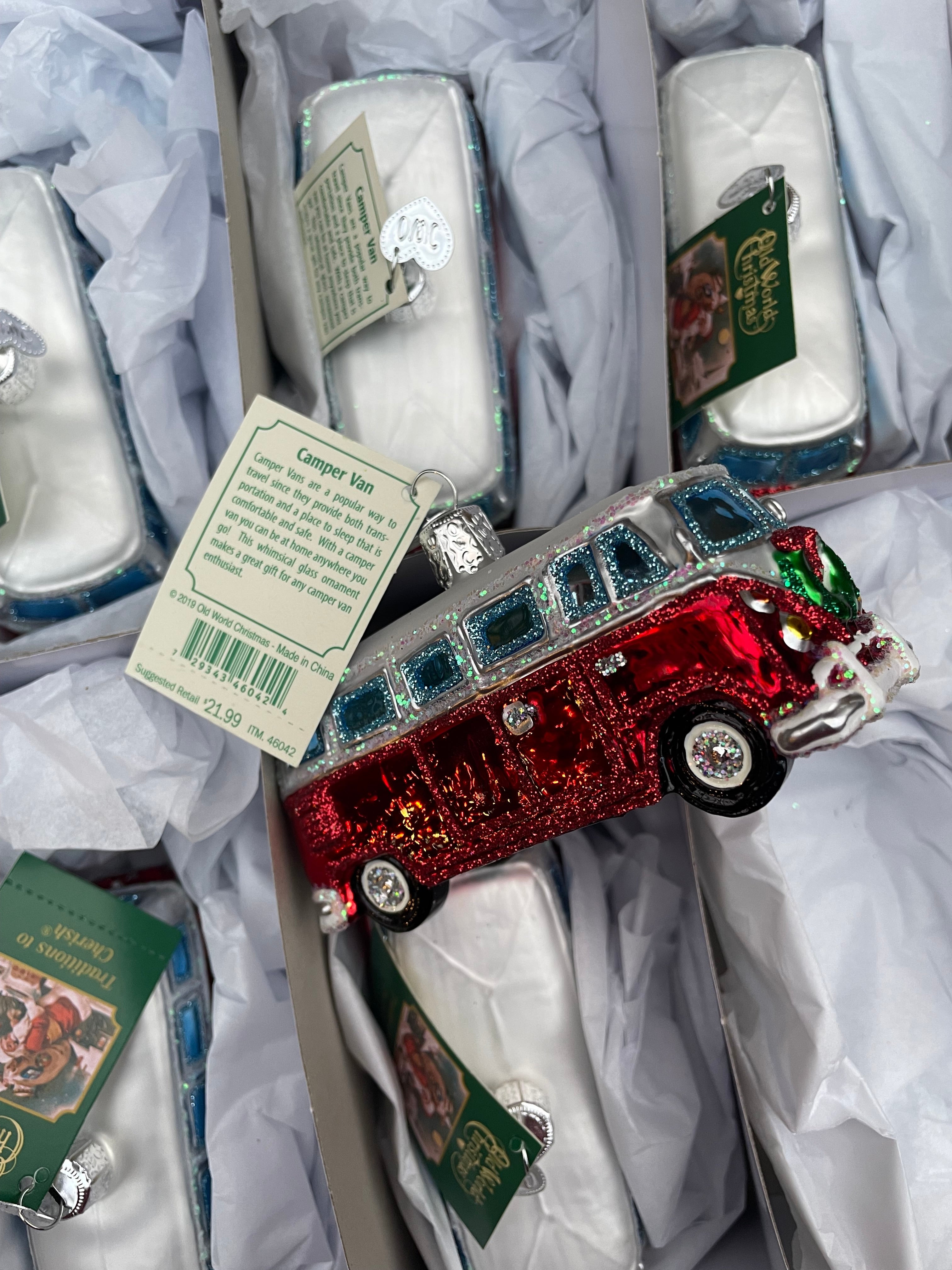 Camper Van Old World Christmas  Ornament