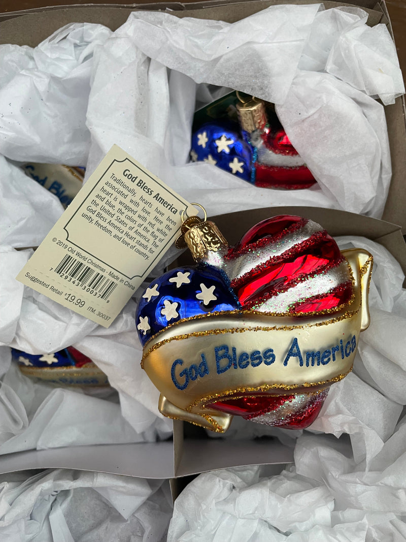 God Bless America Old World Christmas Ornament